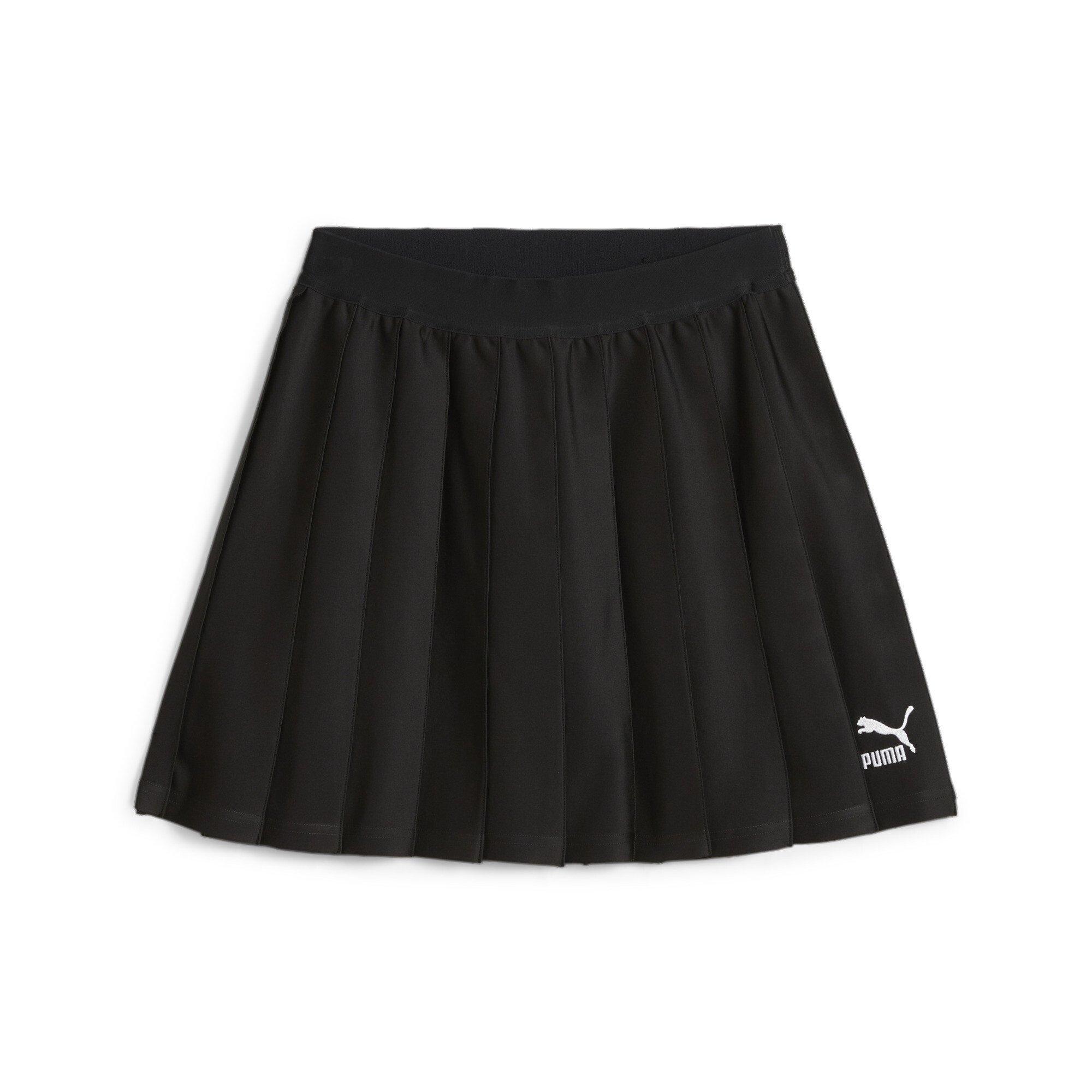 PUMA Women's CLASSICS Pleated Skirt - Black - BLACK